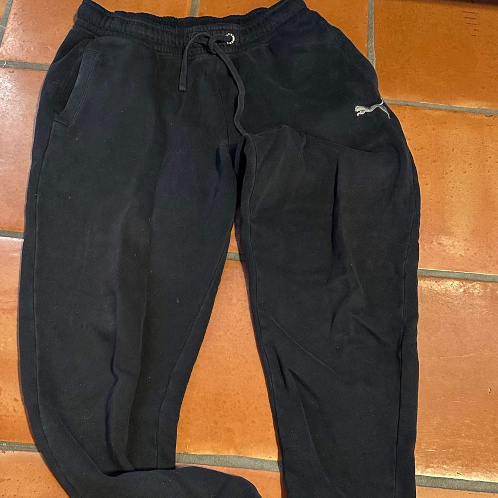 Puma Black Sweatpants with Logo